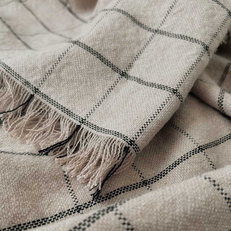WASABI – Linen cotton blanket, 130x200 cm