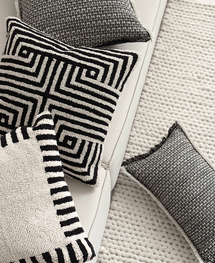 JULIE - Housse de coussin tuftée 100% coton 50x50 cm