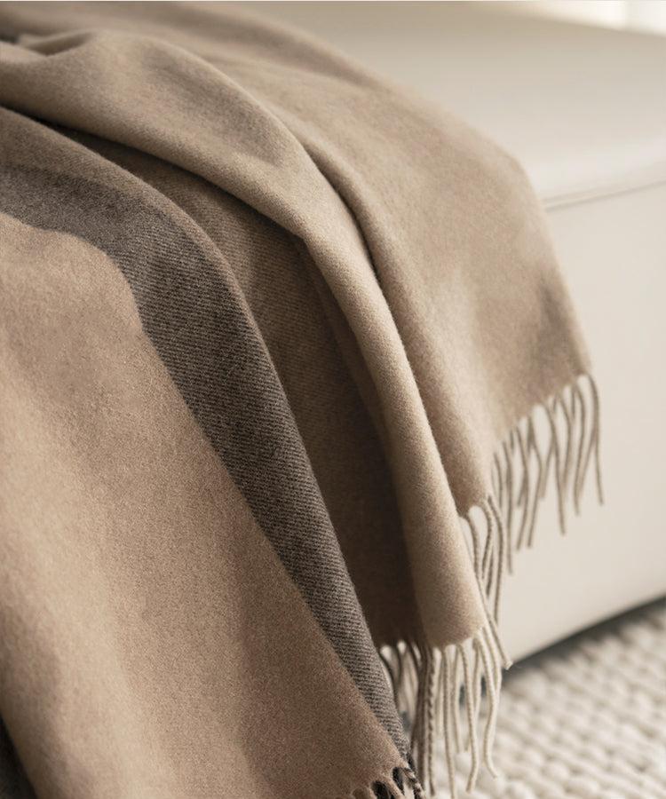 COCO - Plaid 100% laine d'agneau certifié WOOLMARK, 150x200 cm