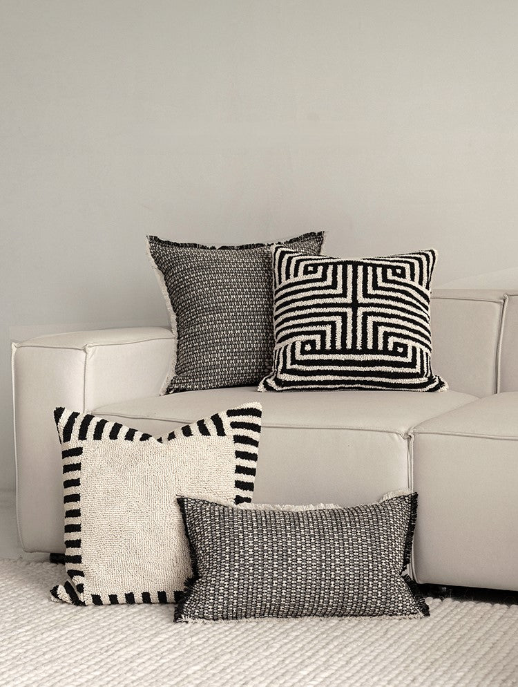 JULIE - Housse de coussin tuftée 100% coton 50x50 cm