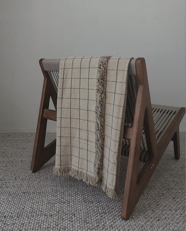 WASABI – Linen cotton blanket, 130x200 cm