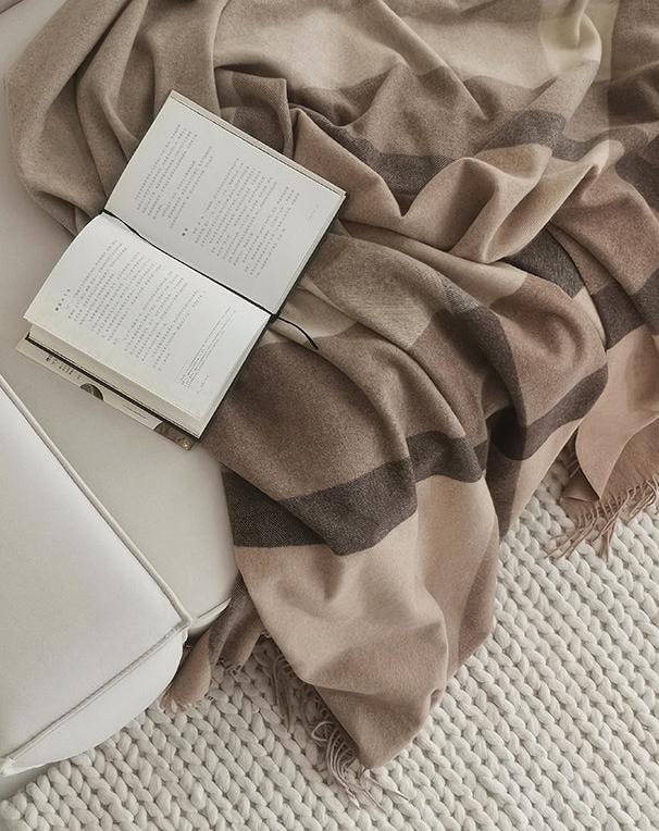 COCO - Plaid 100% laine d'agneau certifié WOOLMARK, 150x200 cm