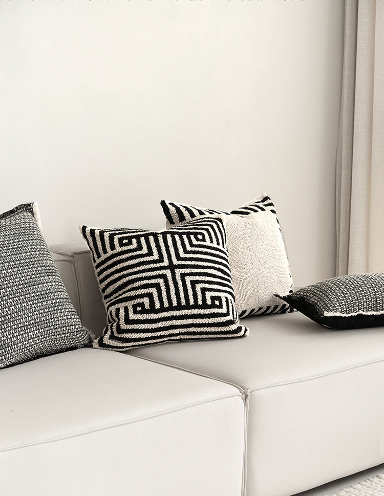 JULIE - Housse de coussin tuftée 100% coton 50x50 cm