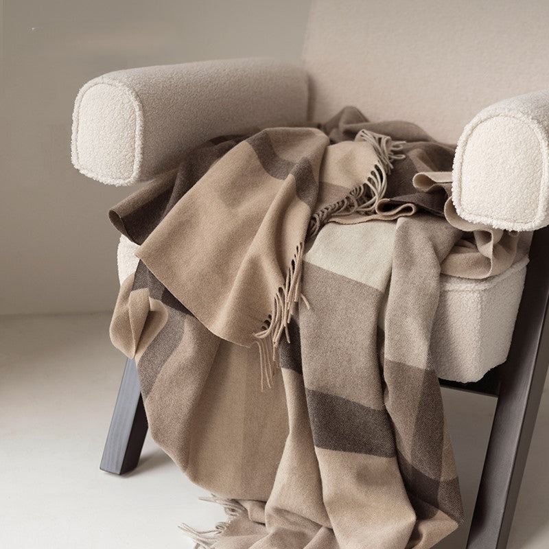 COCO - Plaid 100% laine d'agneau certifié WOOLMARK, 150x200 cm