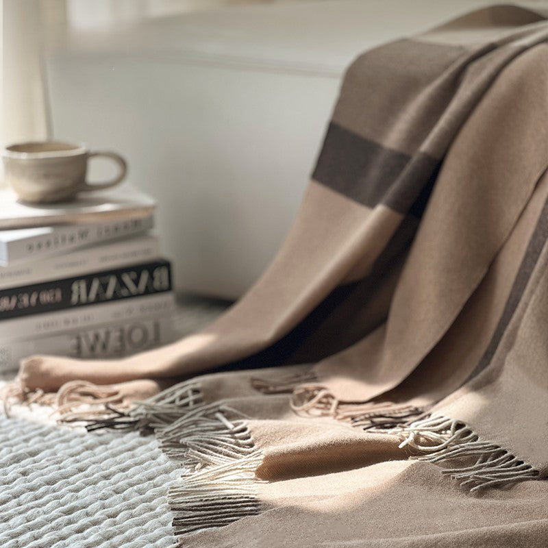 COCO - Plaid 100% laine d'agneau certifié WOOLMARK, 150x200 cm