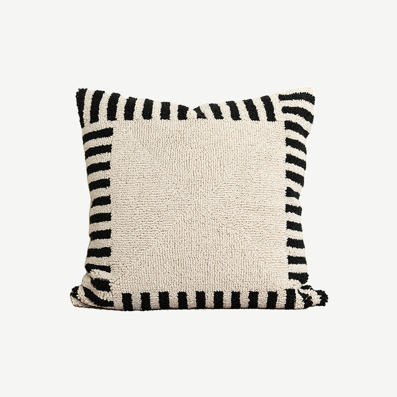 EMMA - Housse de coussin tuftée 100% coton 50x50 cm