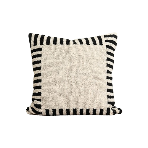 EMMA - Housse de coussin tuftée 100% coton 50x50 cm