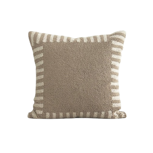 ISABELLE - Housse de coussin tuftée 100% coton 50x50 cm