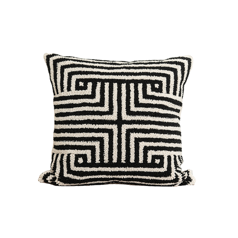 JULIE - Housse de coussin tuftée 100% coton 50x50 cm