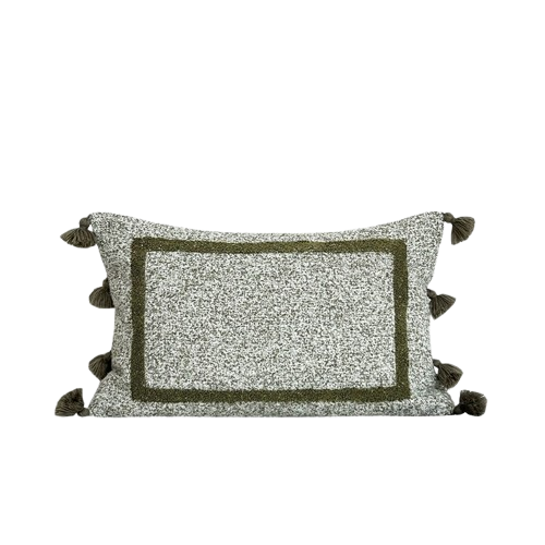 LIV LUMBAR - Housse de coussin jacquard avec broderie, 30x50 cm