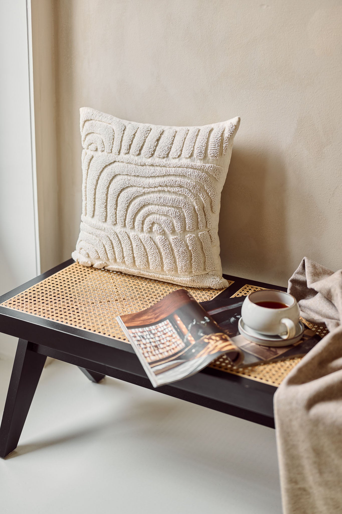 LUNA – Luxe getufte kussenhoes, 45x45 cm