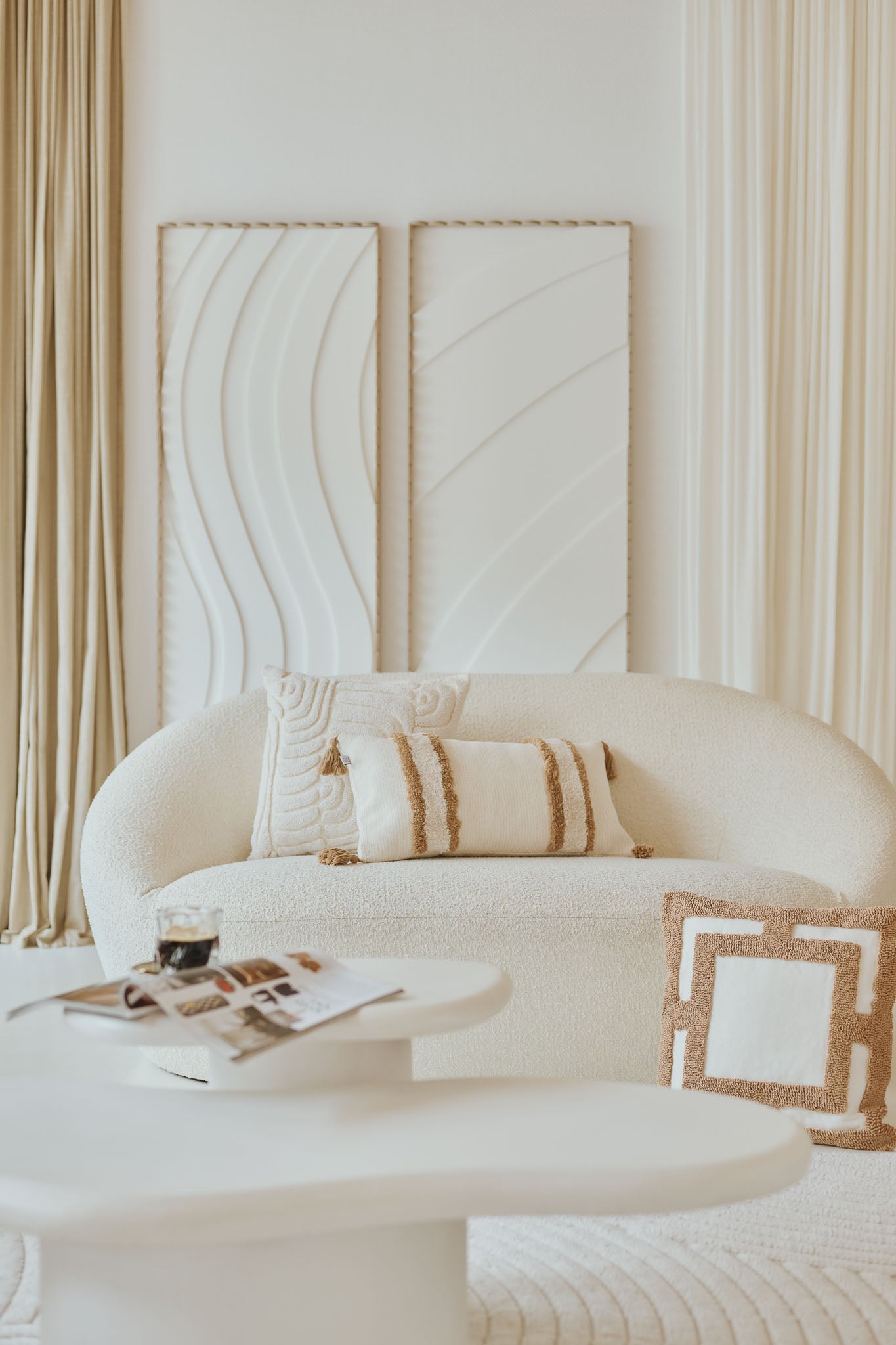 CLARA - Housse de coussin tuftée, 30x50 cm