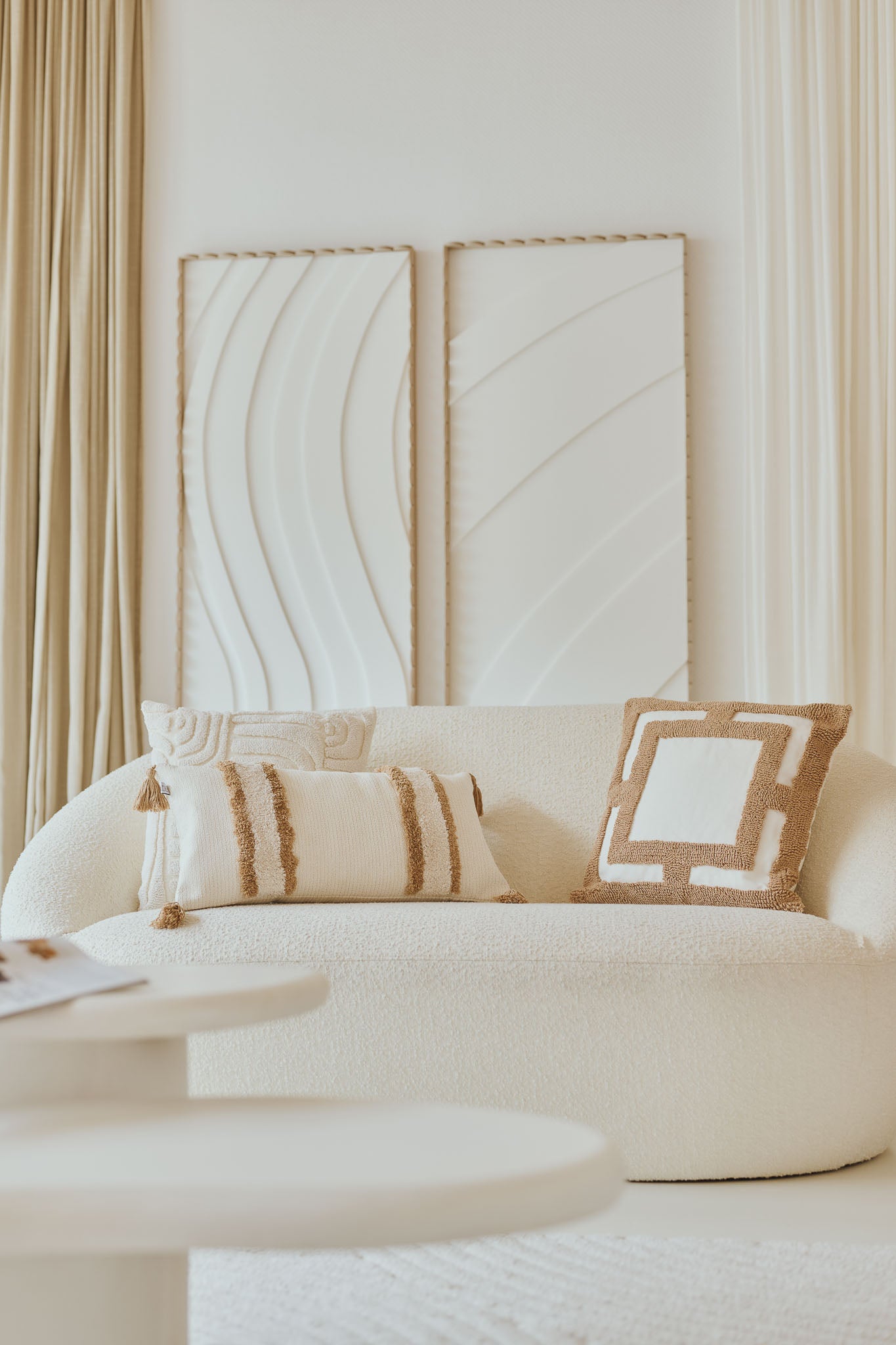 CLARA - Housse de coussin tuftée, 30x50 cm