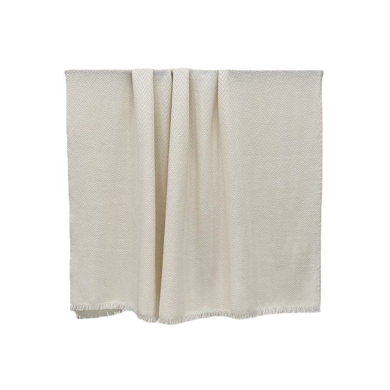 HERRINGBONE – Wool mix plaid, 160x200 cm