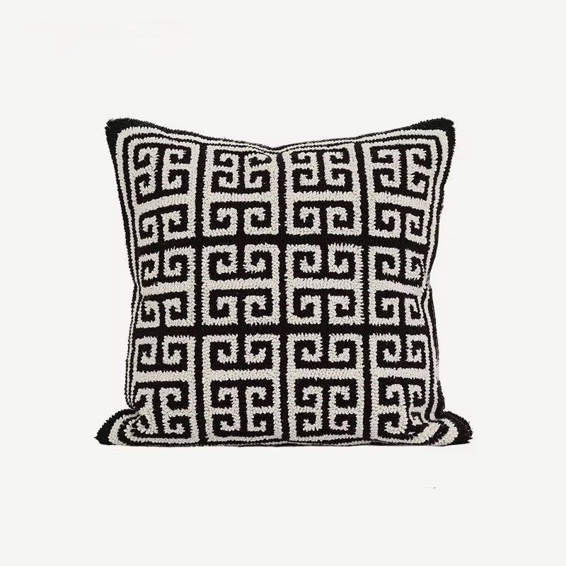 ISABELLE - Housse de coussin tuftée 100% coton 50x50 cm