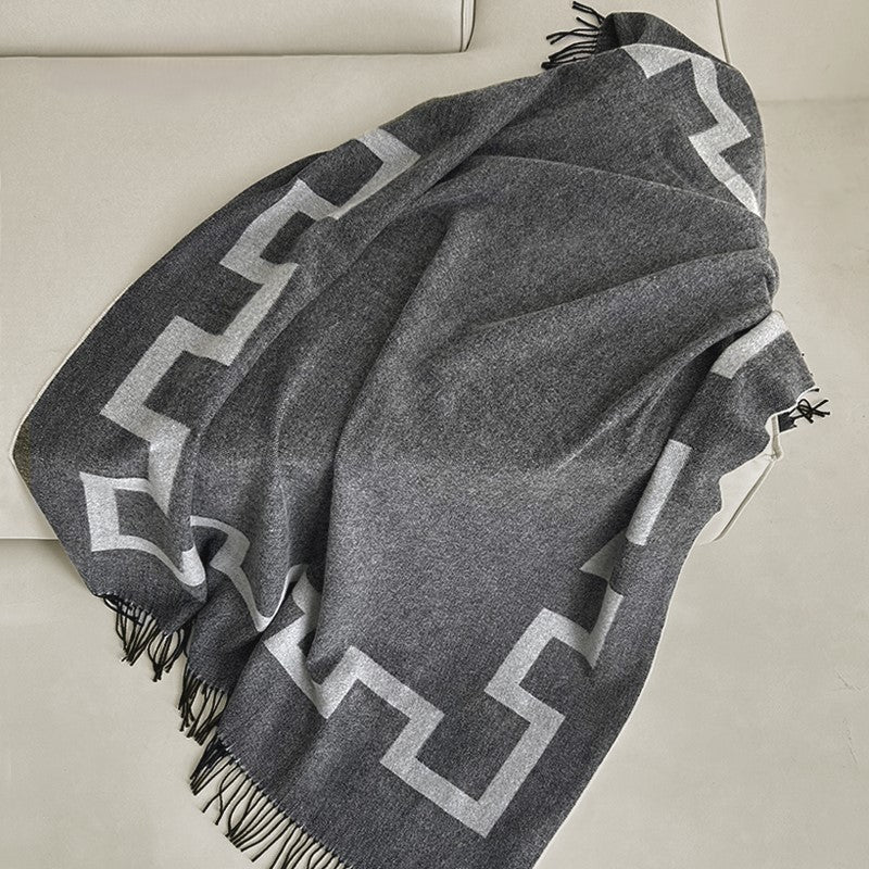 CITY LUXE - Plaid 100% lamswol woolmark gecertificeerd, 130x195 cm