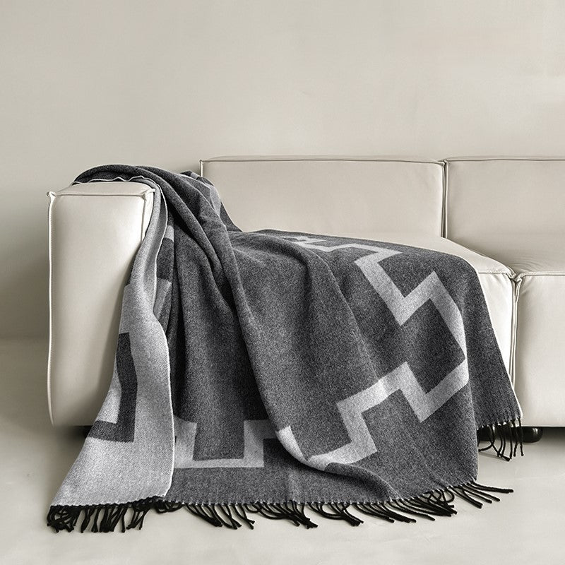 CITY LUXE - Plaid 100% lamswol woolmark gecertificeerd, 130x195 cm