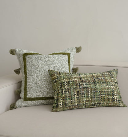 LIV - Jacquard kussenhoes met borduurwerk, 50x50 cm