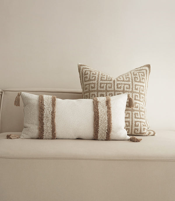 ELISE - Housse de coussin en lin mélangé, 50x50 cm
