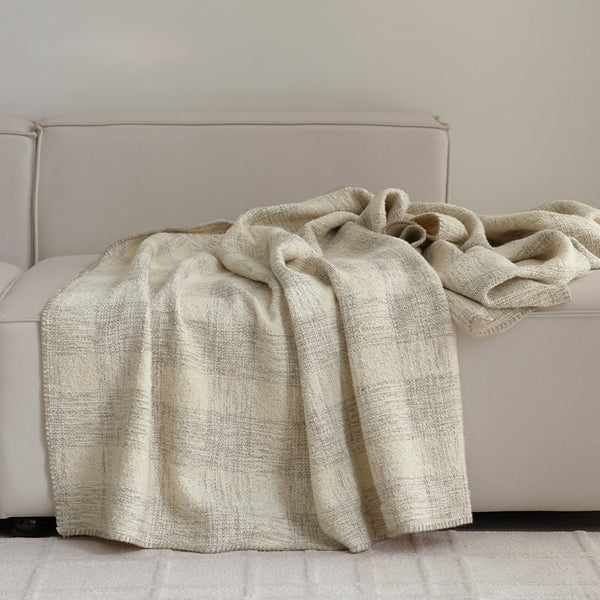 URBAN CHECK – Wool plaid, 145x180 cm