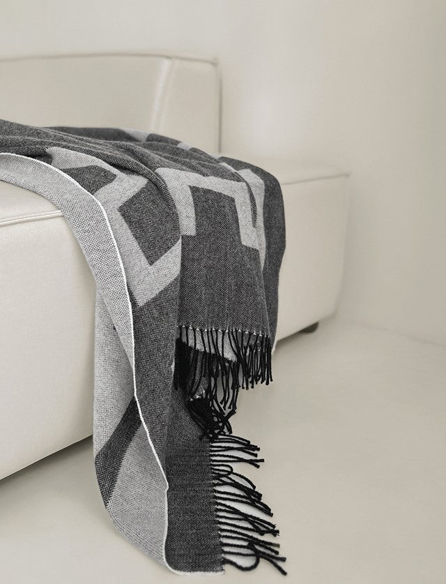 CITY LUXE - Plaid 100% lamswol woolmark gecertificeerd, 130x195 cm