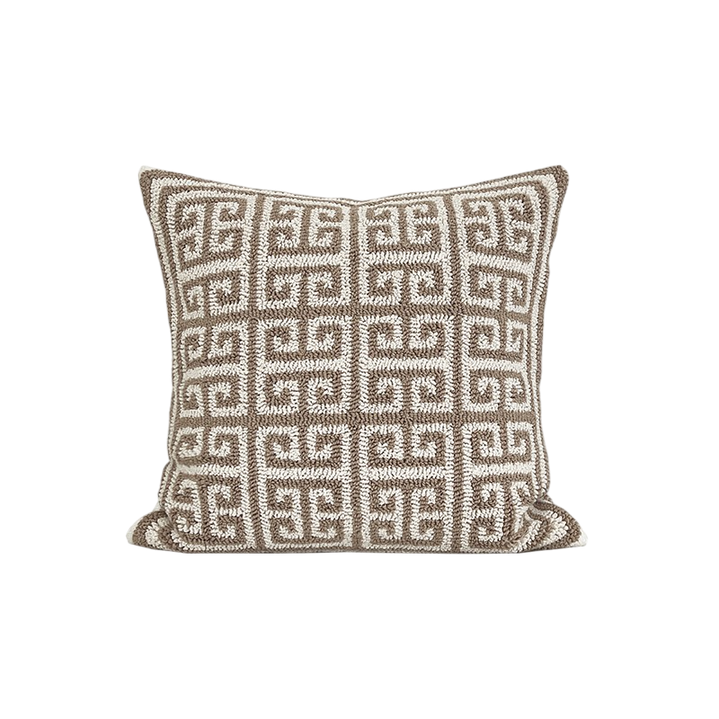 ISABELLE - Housse de coussin tuftée 100% coton 50x50 cm