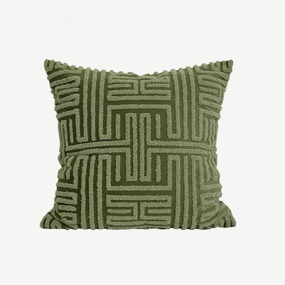 NOA - Jacquard kussenhoes met borduurwerk, 50x50 cm