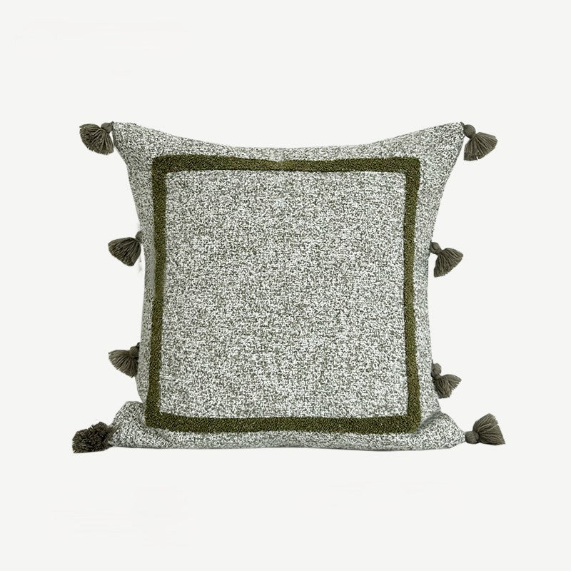 LIV - Jacquard kussenhoes met borduurwerk, 50x50 cm