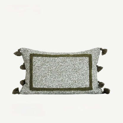 LIV LUMBAR - Jacquard kussenhoes met borduurwerk, 30x50 cm