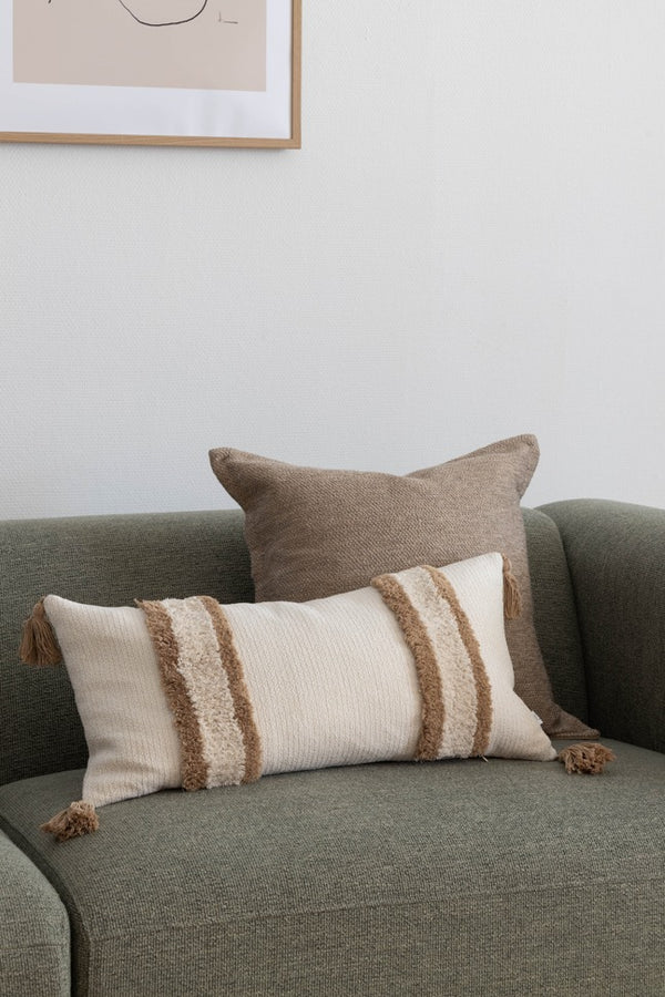 ELISE - Housse de coussin en lin mélangé, 50x50 cm