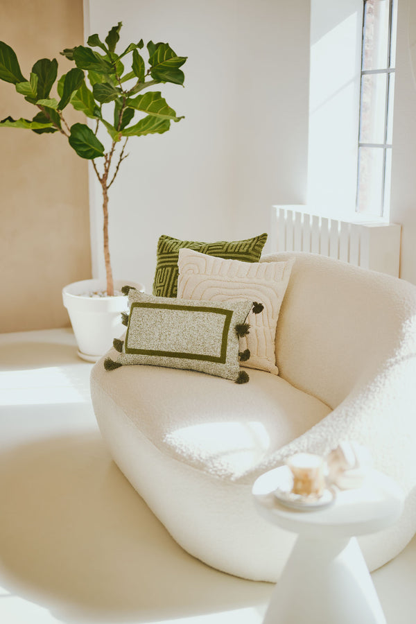 LUNA – Luxurious tufted cushion cover, 45x45 cm