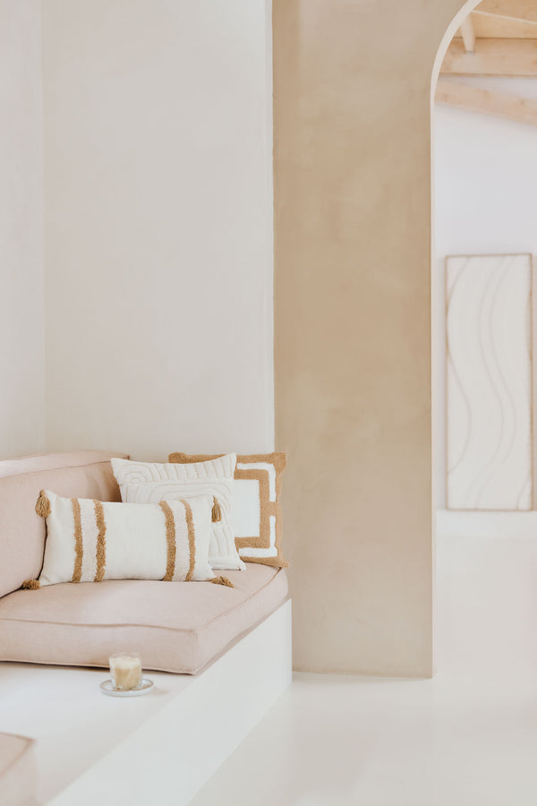 AMELIE - Tufted Cushion Cover Linen Mix, 50x50 cm
