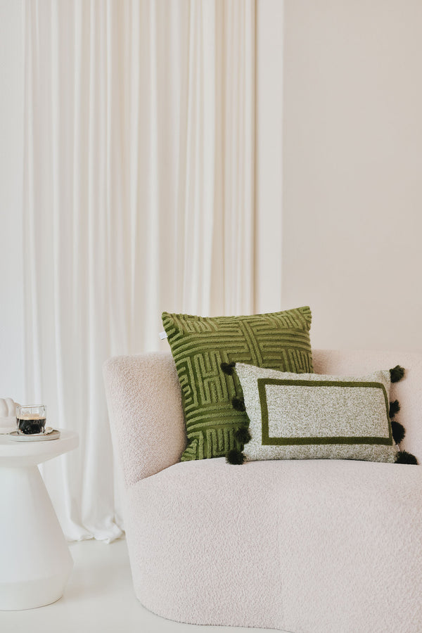 LIV LUMBAR – Jacquard cushion cover with embroidery, 30x50 cm