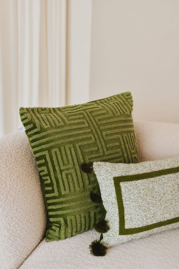LIV LUMBAR – Jacquard cushion cover with embroidery, 30x50 cm