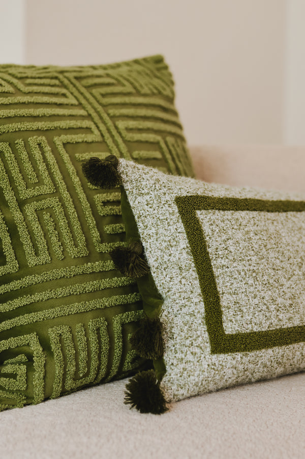 LIV LUMBAR – Jacquard cushion cover with embroidery, 30x50 cm