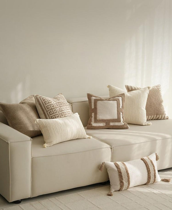 ISABELLE - Tufted cushion cover 100% cotton 50x50 cm