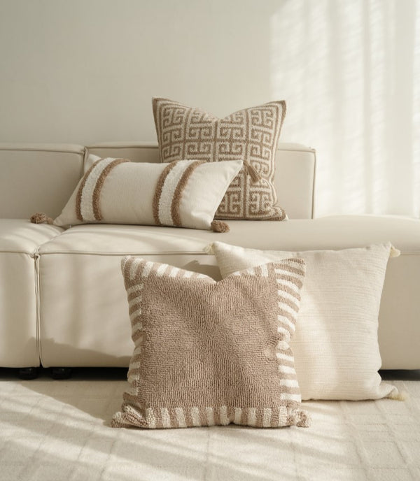 ISABELLE - Tufted cushion cover 100% cotton 50x50 cm