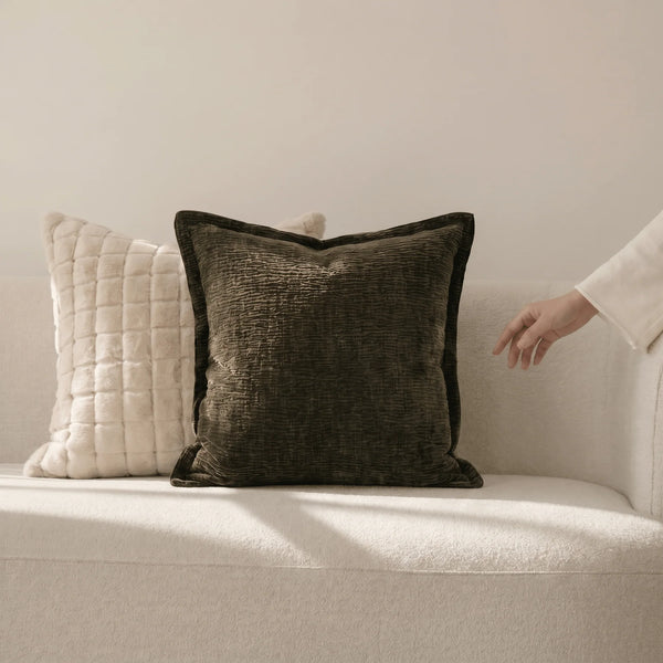 LEA - Housse de coussin tuftée, 50x50 cm